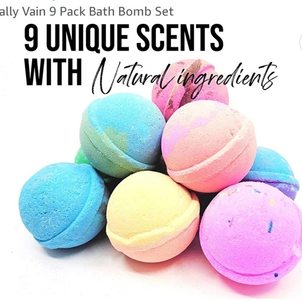 🛑 2 / $40 Sale! Naturally Vain Handmade Natural Bathbombs 9 count NWT - Picture 10 of 12